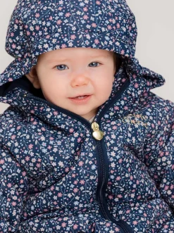 Børn PetiteCherieAtelier Petite Chérie Atelier Gisele Køredragt, Navy Small Flower