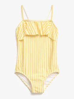 Børn PetiteCherieAtelier Petite Chérie Atelier Nathalie UV-Badedragt, Yellow Stripe