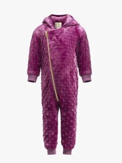 Børn PetiteCherieAtelier Petite Chérie Atelier Nour Fleecedragt, Damson
