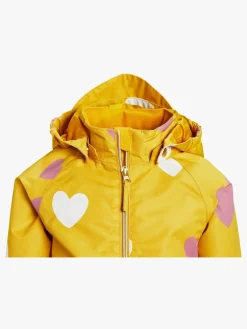Børn PetiteCherieAtelier Petite Chérie Atelier Rose Skaljakke, Hearts Yellow