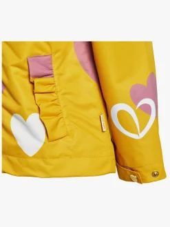 Børn PetiteCherieAtelier Petite Chérie Atelier Rose Skaljakke, Hearts Yellow