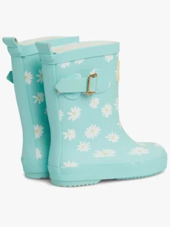Børn PetiteCherieAtelier Petite Chérie Atelier Stella Gummistøvler, Flower Turquoise