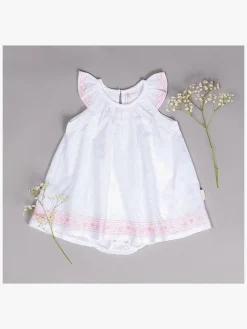 Børn PetiteCherieAtelier Petite Chérie Atelier Vere Kjole, White/Pink
