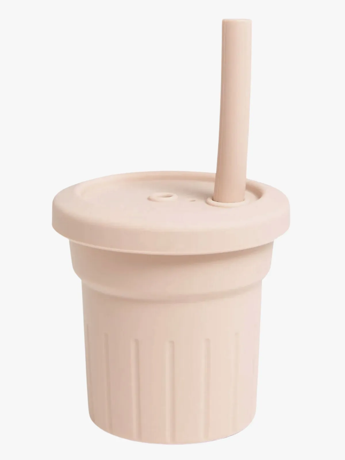 PetiteCherie Spisetid-Petite Chérie Elio Silikonekop med Sugerør, Dusty Pink