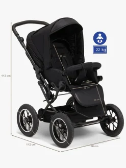 Klapvogne|Rejseklapvogne|PetiteCherie Petite Chérie Solide+ Klapvogn inkl. Babylift, Black/Grey Melange
