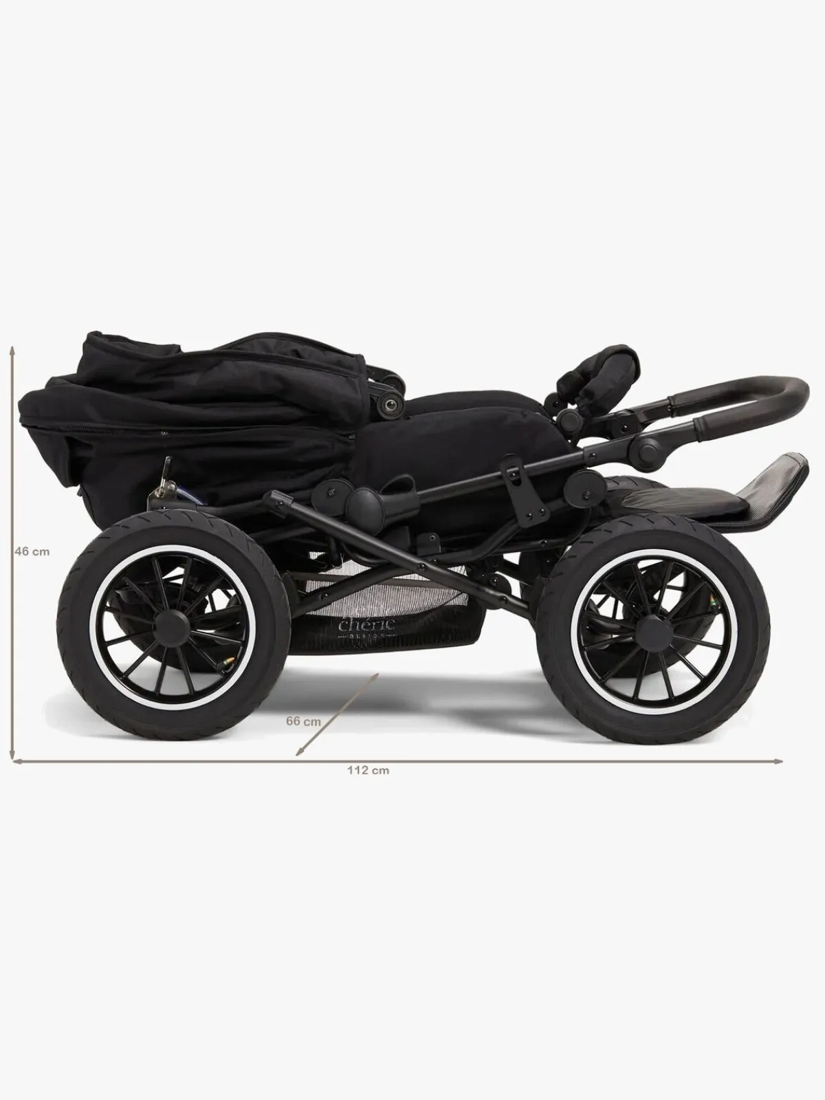 PetiteCherie Petite Chérie Solide+ Kombivogn, Desert Taupe/Black