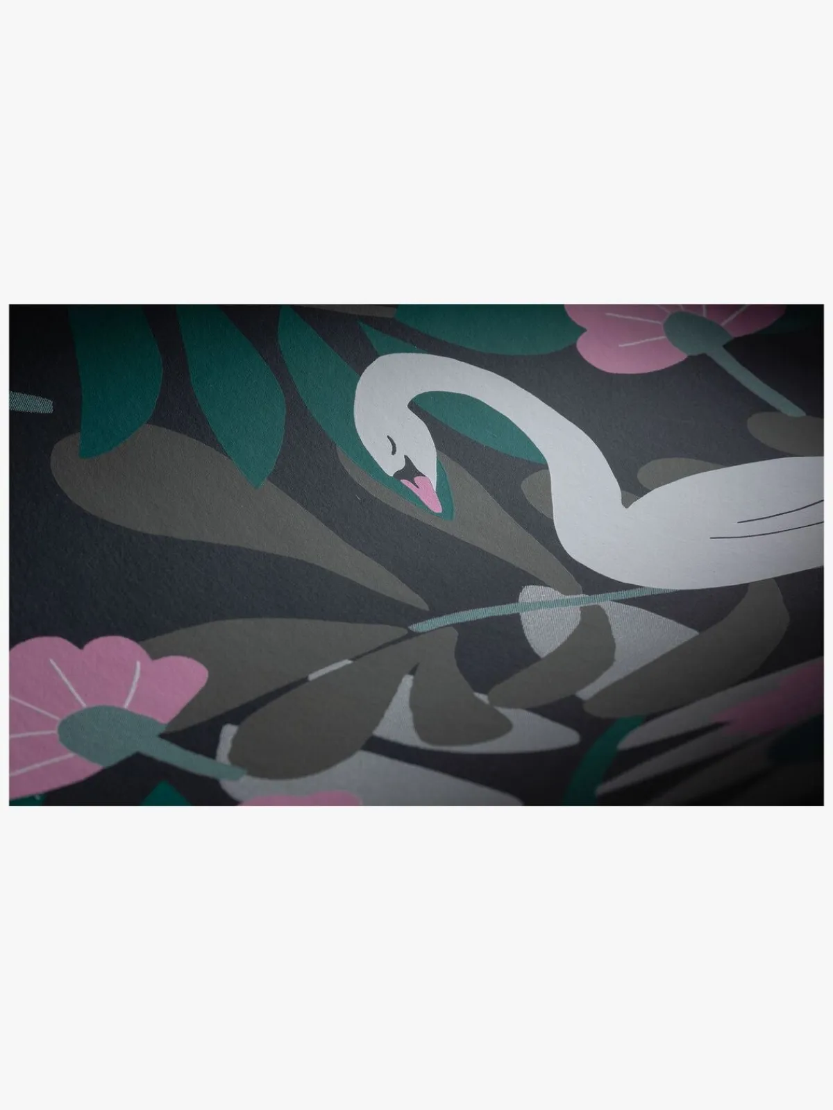 Børn PetiteDeco Petite Déco Tapet Swan, Sort