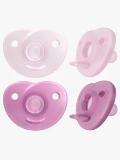 PhilipsAvent Sutter & Suttesnore-Philips Avent Curved Soothie 0-6 mdr., Lyserød