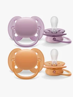 PhilipsAvent Philips Avent Ultra Soft Sut 6-18m 2-Pak, Lilla/Orange
