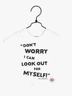 Børn PippiLangstrump Overdele-Pippi Langstrømpe Don't Worry T-Shirt, Hvid