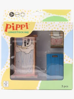 Dukker & Bamser|PippiLangstrump Pippi Langstrømpe Dukkehusmøbler Soveværelse 3 Dele