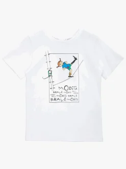 Børn PippiLangstrump Pippi Langstrømpe Modig T-shirt, Hvid