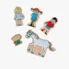 PippiLangstrump Pippi Langstrømpe Træfigurer 5-pak