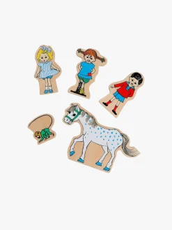 PippiLangstrump Pippi Langstrømpe Træfigurer 5-pak
