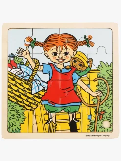 PippiLangstrump Pippi Langstrømpe Træpuslespil Pippi & Hr. Nilsson 16 Dele