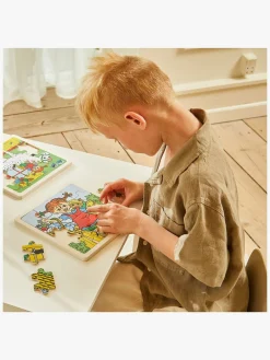 PippiLangstrump Pippi Langstrømpe Træpuslespil Pippi & Hr. Nilsson 16 Dele