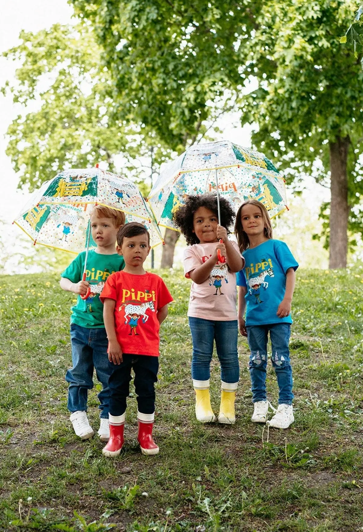 Børn PippiLangstrump Pippi Langstrømpe T-shirt, Blå
