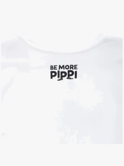 Børn PippiLangstrump Pippi Langstrømpe  Venlig T-shirt, Hvid