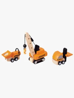 Legetøjsbiler & -Fartøjer|PlanToys Plan Toys Bygge- og Anlægsarbejdsbiler 3 Stk.