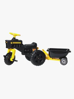 Pedal- & Gåbiler|Plasto Pedaltraktor Med Anhænger, Sort