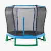 Plum Junior Jumper Trampolin inkl. Beskyttelsesnet 220 cm, Blå/Grøn