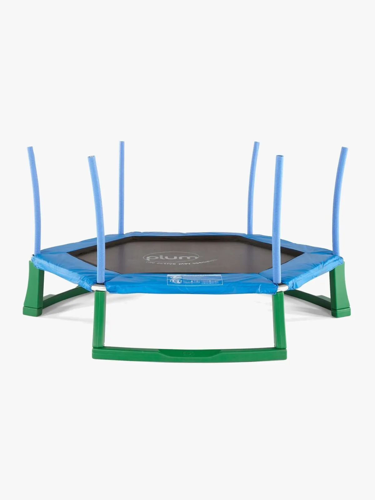 Plum Junior Jumper Trampolin inkl. Beskyttelsesnet 220 cm, Blå/Grøn