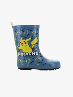 Børn Pokemon Pokémon Gummistøvler, Grey Blue/Yellow