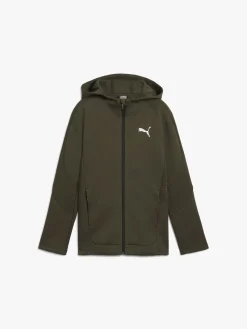 Børn Puma Evostripe Full-Zip Hættetrøje, Grøn