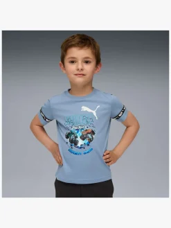 Børn Puma Hot Wheels T-shirt, Cool Blue