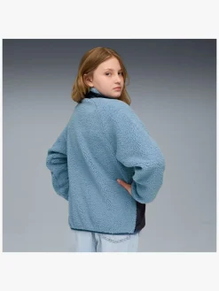 Fleecetøj|Puma Sherpa Hybrid Fleecetrøje, Cool Blue Blå/Sort