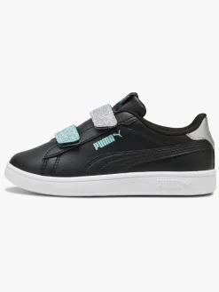 Sneakers|Puma Smash 3.0 Glitter Velcro V Infant Sneakers, Sort