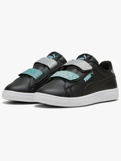 Sneakers|Puma Smash 3.0 Glitter Velcro V Infant Sneakers, Sort