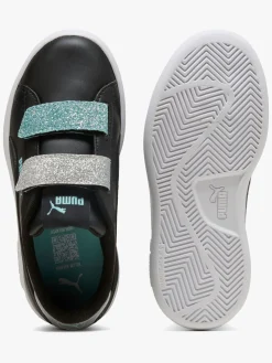 Sneakers|Puma Smash 3.0 Glitter Velcro V Infant Sneakers, Sort