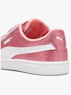 Sneakers|Puma Smash 3.0 Glitz Glam V PS Sneakers, Peach Smoothie/White