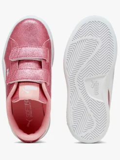 Sneakers|Puma Smash 3.0 Glitz Glam V PS Sneakers, Peach Smoothie/White