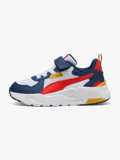 Børn Puma Trinity Lite AC+ PS Sneakers, White/Fierce Red/Persian Blue