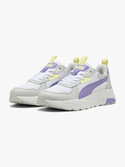 Sneakers|Puma Trinity Lite Jr Sneakers, White/Lavender Alert/Glacial Gray