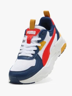 Børn Puma Sneakers-Trinity Lite Jr Sneakers, White/Fierce Red/Persian Blue