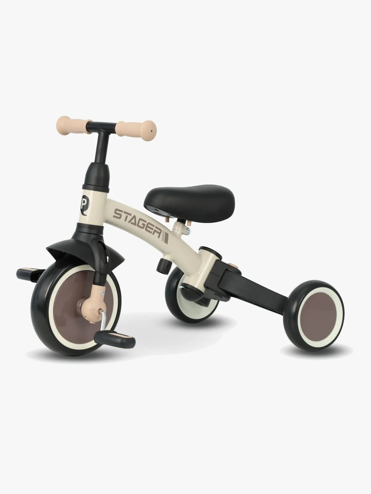 Qplay Cykler-Stager 3-i-1 Transformerbar Trehjulet Cykel, Brun