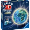 Ravensburger Spil & Puslespil-3D Puslespil Globus Dyr, Natlampe 72 Brikker