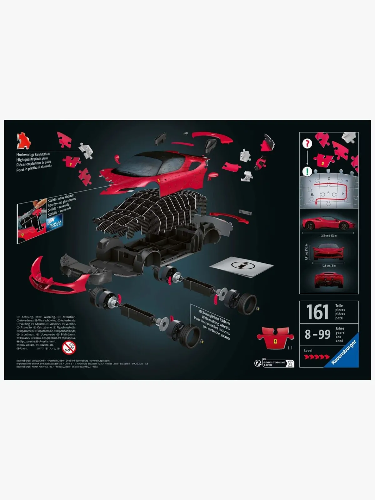 Spil & Puslespil|Ravensburger Ferrari SF90 Stradale 3D-puslespil 161 Brikker