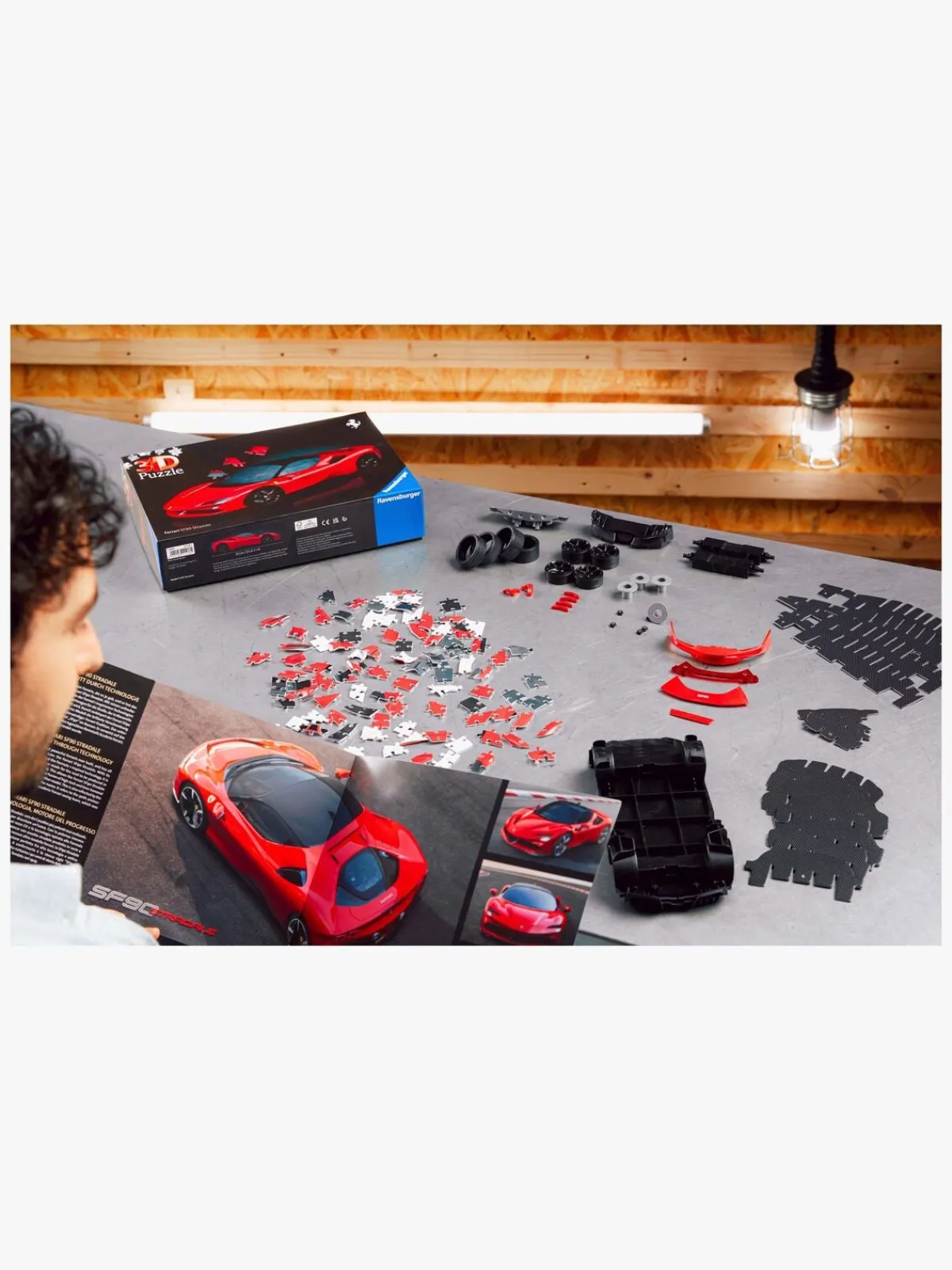 Spil & Puslespil|Ravensburger Ferrari SF90 Stradale 3D-puslespil 161 Brikker
