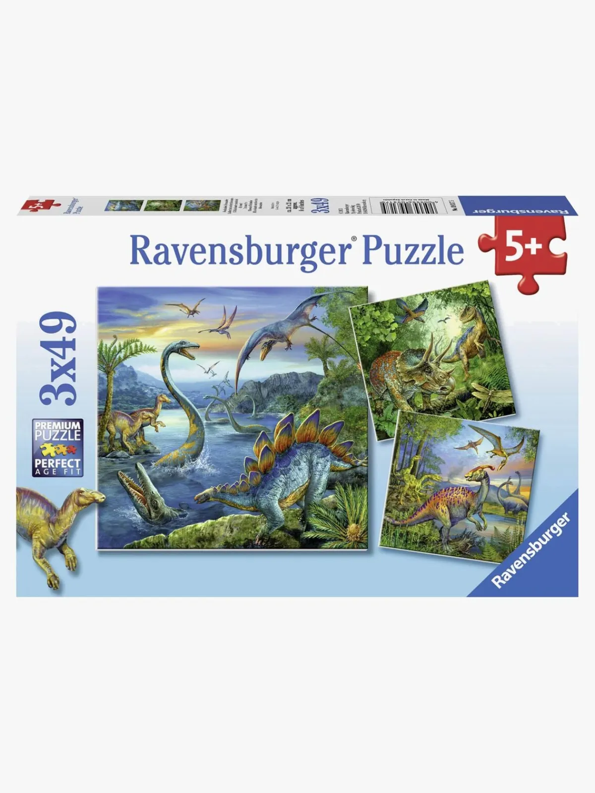 Ravensburger Spil & Puslespil-Puslespil Dinosaurer 3x49 Brikker