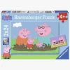 PeppaPig Ravensburger Puslespil Gurli Gris Familieliv 2x24