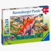 Ravensburger Spil & Puslespil-Puslespil Jurassic Dyreliv, 2X24 Brikker