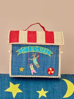 Børn Rice Cirkus Opbevaringstaske, Blå/rød