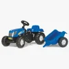 RollyToys Pedal- & Gåbiler-Rolly Toys Traktor med Anhænger Kid NH Blå