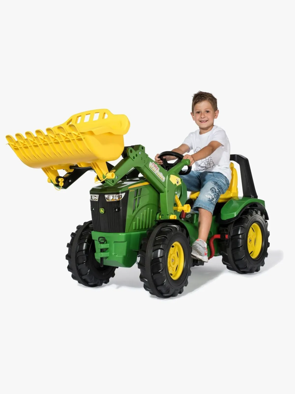 Pedal- & Gåbiler|RollyToys Rolly Toys X-Trac Premium John Deere 8400R Pedaltraktor, Grøn