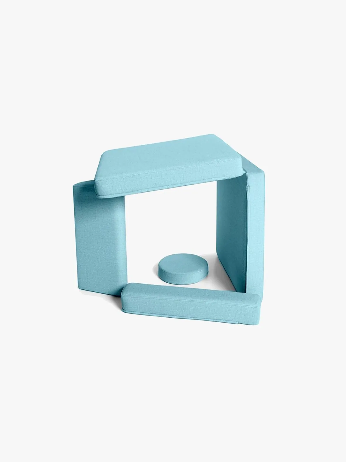 Børn Shappy Play Bygbar Lænestol 80x80 cm, Sky Blue