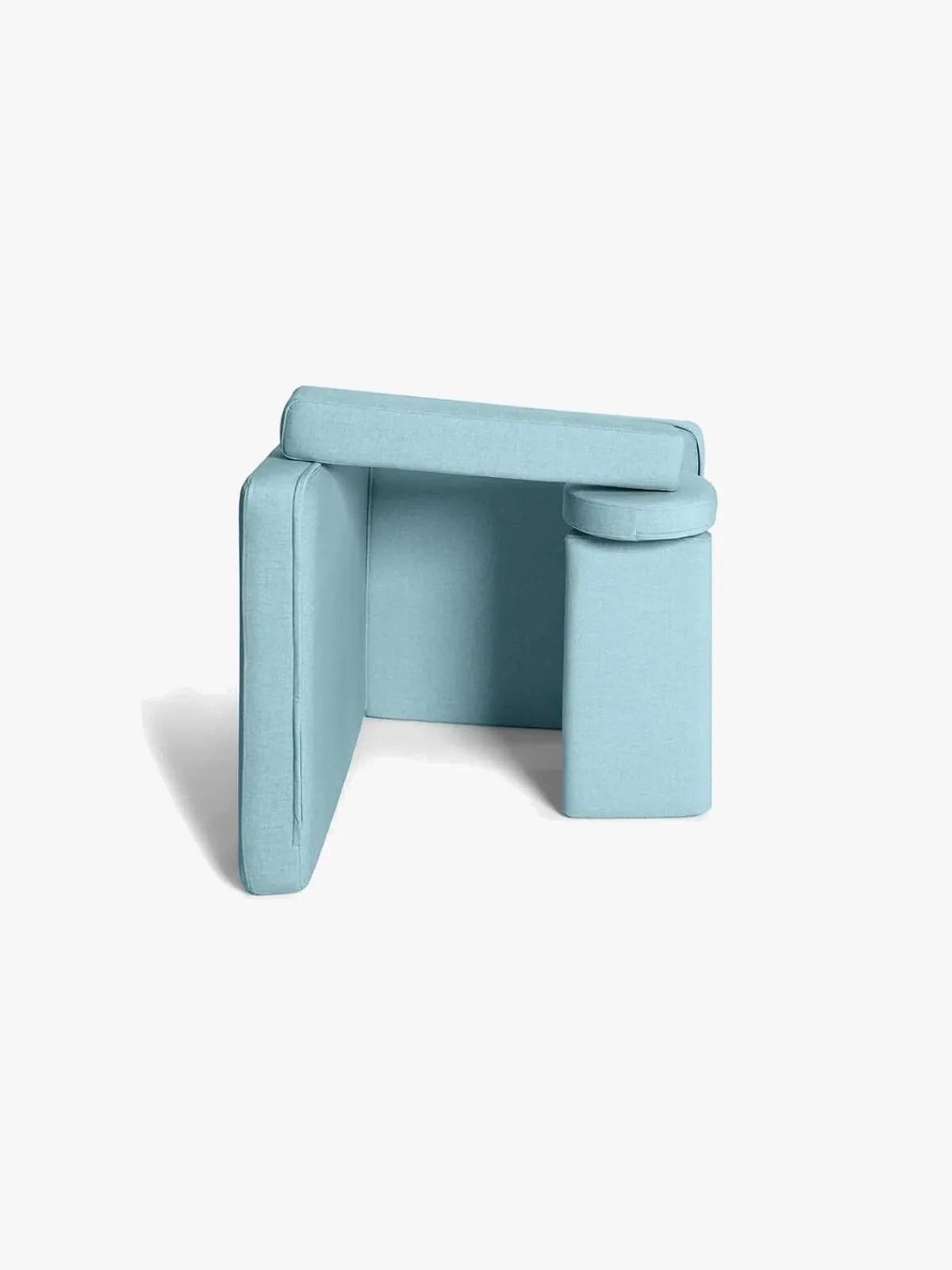 Børn Shappy Play Bygbar Lænestol 80x80 cm, Sky Blue